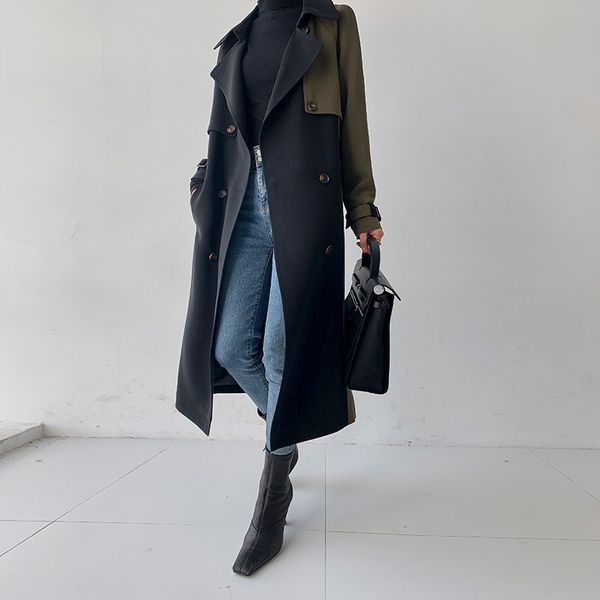 2020 autumn new arrival trench coat women double breasted long coat female fashion slim belted windbreaker 1028, Tan;black
2020 autumn new arrival trench coat women double breasted long coat female fashion slim belted windbreaker 1028, Tan;black