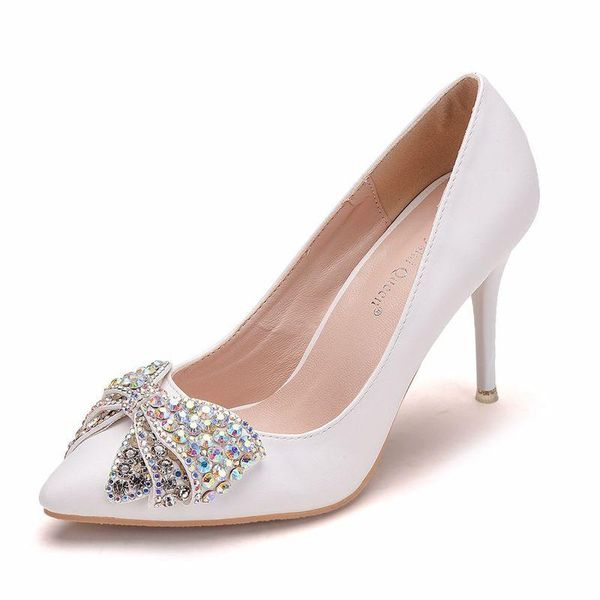 women pumps wedding party banquet pu rhinestones slip on 9.5cm thin high heels pointed toe high heels women shoes size 35-42, Black
women pumps wedding party banquet pu rhinestones slip on 9.5cm thin high heels pointed toe high heels women shoes size 35-42, Black