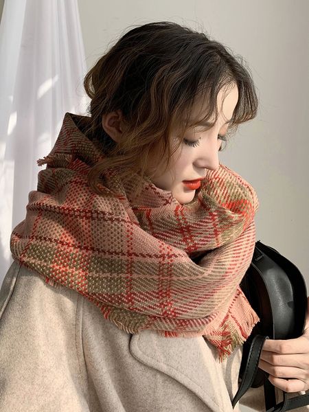 scarf plaid british autumn and winter korean women versatile student imitation cashmere shawl neck, Blue;gray
scarf plaid british autumn and winter korean women versatile student imitation cashmere shawl neck, Blue;gray