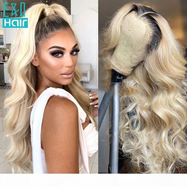 180% 1b 613 honey blonde ombre colored 13x4 lace front human hair wigs for black women pre plucked brazilian remy body wave wig, Black;brown
180% 1b 613 honey blonde ombre colored 13x4 lace front human hair wigs for black women pre plucked brazilian remy body wave wig, Black;brown