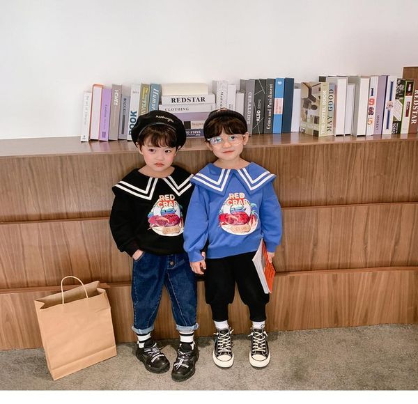 boy's cotton sailor collar thin sweater spring and autumn fashion big boy baby long sleeved upper garment children's garment wmtwx, Blue
boy's cotton sailor collar thin sweater spring and autumn fashion big boy baby long sleeved upper garment children's garment wmtwx, Blue