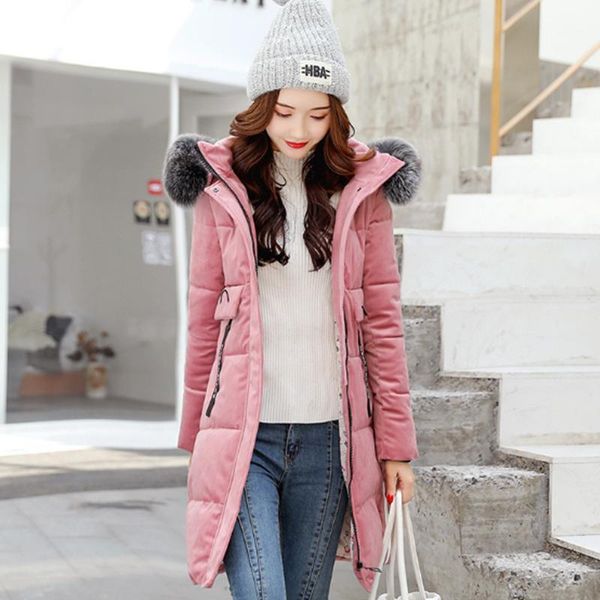 winter jackets women's 2018 fashion gold velvet down jacket female thicken warm hooded cotton jacket coat women long down1, Black
winter jackets women's 2018 fashion gold velvet down jacket female thicken warm hooded cotton jacket coat women long down1, Black