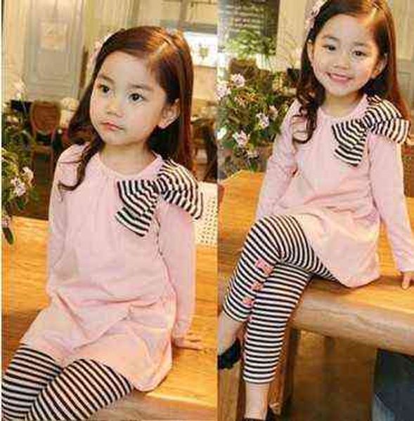retail and wholesle 2019 spring and autumn toddler girl clothing sets children clothes kids with bow+striped leggings 2pcs y220310, White
retail and wholesle 2019 spring and autumn toddler girl clothing sets children clothes kids with bow+striped leggings 2pcs y220310, White
