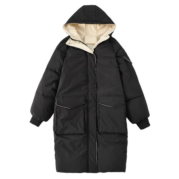 2021 new leisure cotton-padded clothes contracted long winter double pocket hooded with thick loose layout package service z3rl, Black
2021 new leisure cotton-padded clothes contracted long winter double pocket hooded with thick loose layout package service z3rl, Black