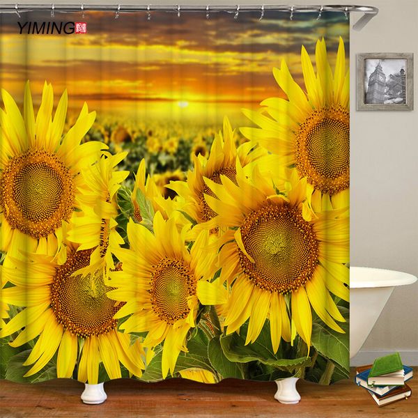 200x180cm bathroom waterproof shower curtain beautiful sunflower flower print polyester washable home curtain with hook
200x180cm bathroom waterproof shower curtain beautiful sunflower flower print polyester washable home curtain with hook
