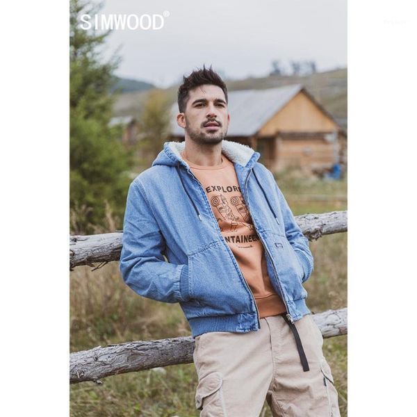 simwood 2019 winter new berber fleece inner denim coats men warm faux shearling hooded jackets washed vintage outerwear si9807051, Black
simwood 2019 winter new berber fleece inner denim coats men warm faux shearling hooded jackets washed vintage outerwear si9807051, Black