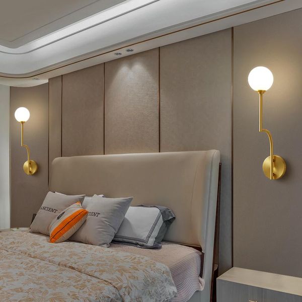 wall lamp nordic led light for bedroom bedside bath corridor aisle minimalist vanity golden glass ball copper decoration
wall lamp nordic led light for bedroom bedside bath corridor aisle minimalist vanity golden glass ball copper decoration
