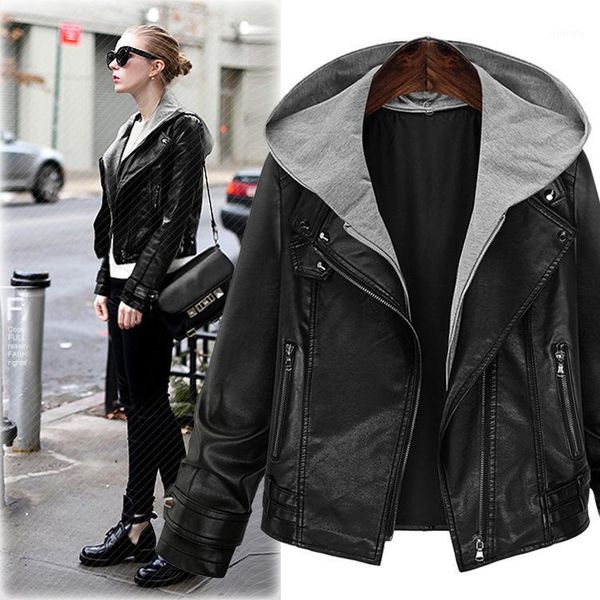 2020 fashion new long-sleeved hooded leather jacket european american short coat women clothing motorcycle leather jacket coats1, Black;brown
2020 fashion new long-sleeved hooded leather jacket european american short coat women clothing motorcycle leather jacket coats1, Black;brown