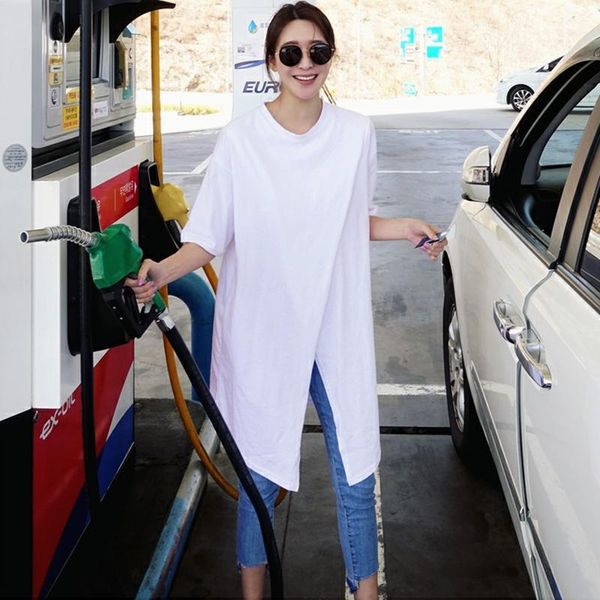 superaen korean style summer new short-sleeved t-shirt female solid color cotton women t shirts fashion loose split 20181, White
superaen korean style summer new short-sleeved t-shirt female solid color cotton women t shirts fashion loose split 20181, White