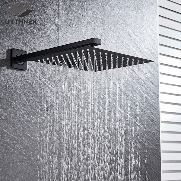 matte black 8/10/12 inch rainfall ultrathin head with arm bathroom shower accessories wall mounted 1011
matte black 8/10/12 inch rainfall ultrathin head with arm bathroom shower accessories wall mounted 1011