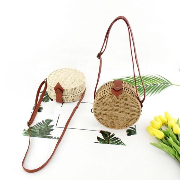 portable shoulder bags stylish straw weaving round knitting women leather buckle crossbody bags ladies handmade handbags
portable shoulder bags stylish straw weaving round knitting women leather buckle crossbody bags ladies handmade handbags