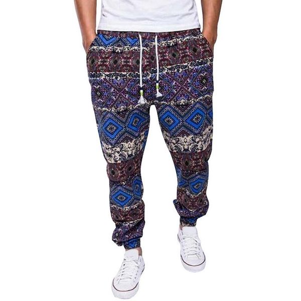 national style men trousers long drawstring loose casual pants personal jogger leisure print kg-88, Black;blue
national style men trousers long drawstring loose casual pants personal jogger leisure print kg-88, Black;blue