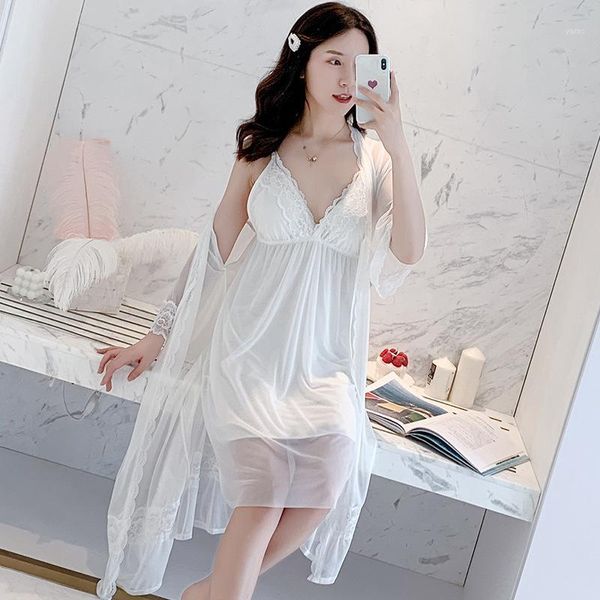 mesh lace sleep set nighty&robe set v-neck kimono bathrobe gown sleepwear casual loose 2pcs nightwear nightdress homewear1, Black;red
mesh lace sleep set nighty&robe set v-neck kimono bathrobe gown sleepwear casual loose 2pcs nightwear nightdress homewear1, Black;red