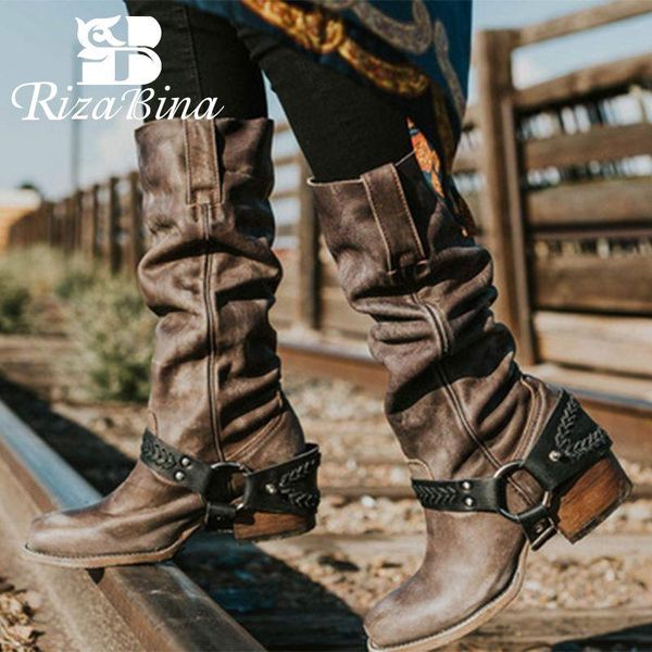 boots rizabina women knee high solid color round toe thick heels shoes slip on vintage long footwear size 34-43, Black
boots rizabina women knee high solid color round toe thick heels shoes slip on vintage long footwear size 34-43, Black