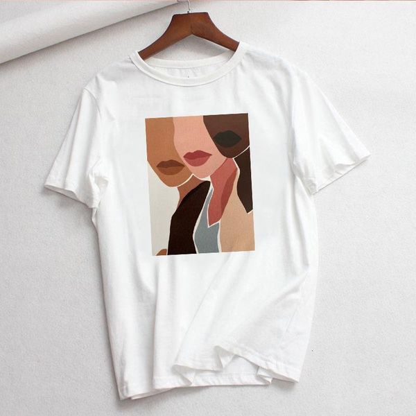 vintage abstract printing summer new fashion casual women tee harajuku female feminist o-neck t-shirt, White
vintage abstract printing summer new fashion casual women tee harajuku female feminist o-neck t-shirt, White