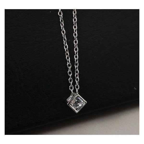 fashion love cube three-nsional necklace wild crystal small box short clavicle chain pendant necklace whol sqczty beauty888, Silver
fashion love cube three-nsional necklace wild crystal small box short clavicle chain pendant necklace whol sqczty beauty888, Silver