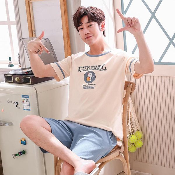man's summer pajamas cotton short-sleeved t-shirt shorts pijamas set plus size male sleep pants sleepwear homewear pyjama, Black;brown
man's summer pajamas cotton short-sleeved t-shirt shorts pijamas set plus size male sleep pants sleepwear homewear pyjama, Black;brown
