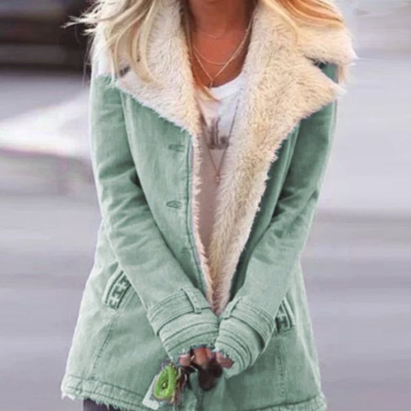 jacket winter thick casual 5xl warm women turn-collar cotton breasted pocket outerwear autumn solid long coat sleeve single nsbsb, Black 
jacket winter thick casual 5xl warm women turn-collar cotton breasted pocket outerwear autumn solid long coat sleeve single nsbsb, Black