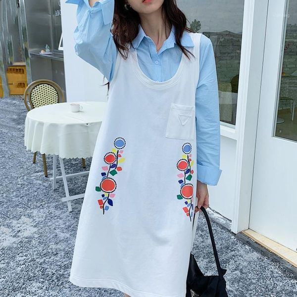 women's tracksuits sannian women two piece set 2021 autumn blue lapel long-sleeved shirt+loose print vest dress suit clothes1, Gray
women's tracksuits sannian women two piece set 2021 autumn blue lapel long-sleeved shirt+loose print vest dress suit clothes1, Gray