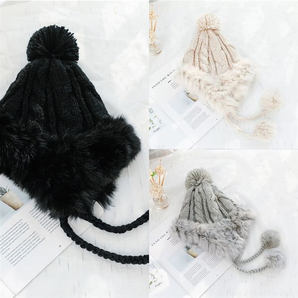 hi6r plush wool autumn and winter warm knitted hatrabbit hair hat female winter warm ear protection korean fashion versatile thick, Blue;gray 
hi6r plush wool autumn and winter warm knitted hatrabbit hair hat female winter warm ear protection korean fashion versatile thick, Blue;gray