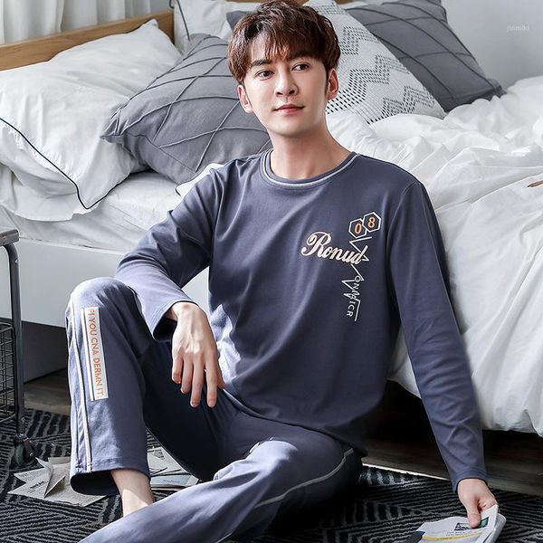 men's 100% cotton pajamas spring autumn long-sleeved trousers pullover solid color home service two-piece suit pyjamas nightwear1, Black;brown
men's 100% cotton pajamas spring autumn long-sleeved trousers pullover solid color home service two-piece suit pyjamas nightwear1, Black;brown