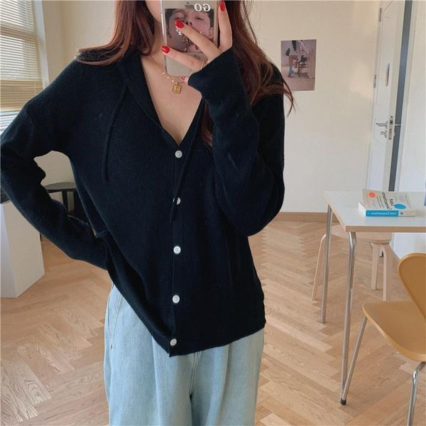 comelsexy женщина свитер корейский новый tops осень зима твердых вязаные кардиганы ретро с длинным рукавом с капюшоном дряблой jumper толкай, White
comelsexy женщина свитер корейский новый tops осень зима твердых вязаные кардиганы ретро с длинным рукавом с капюшоном дряблой jumper толкай, White