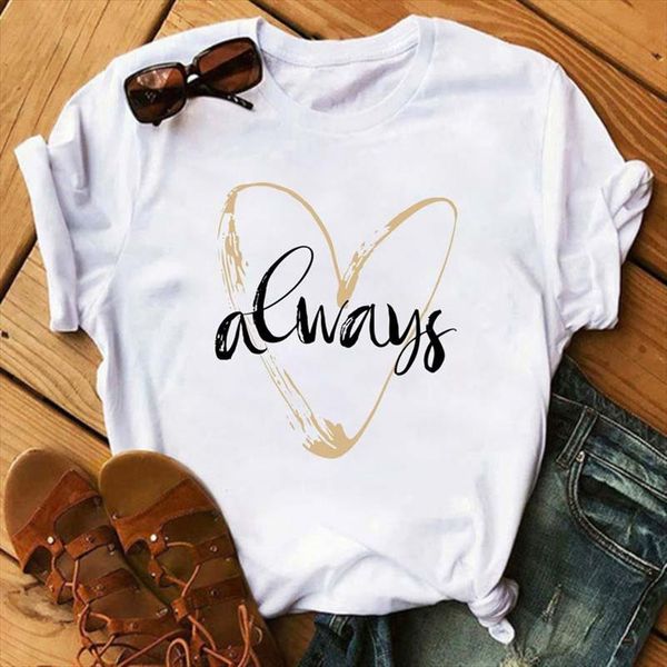 always love heart print t shirts harajuku women vogue 90s graphic ullzang t shirt korean style tshirt fashion tees female, White
always love heart print t shirts harajuku women vogue 90s graphic ullzang t shirt korean style tshirt fashion tees female, White
