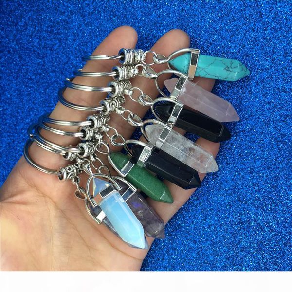 chakra hexagon prism natural stone keychain key ring handbag hangs fashion jewelry gift drop ship 340041, Silver
chakra hexagon prism natural stone keychain key ring handbag hangs fashion jewelry gift drop ship 340041, Silver