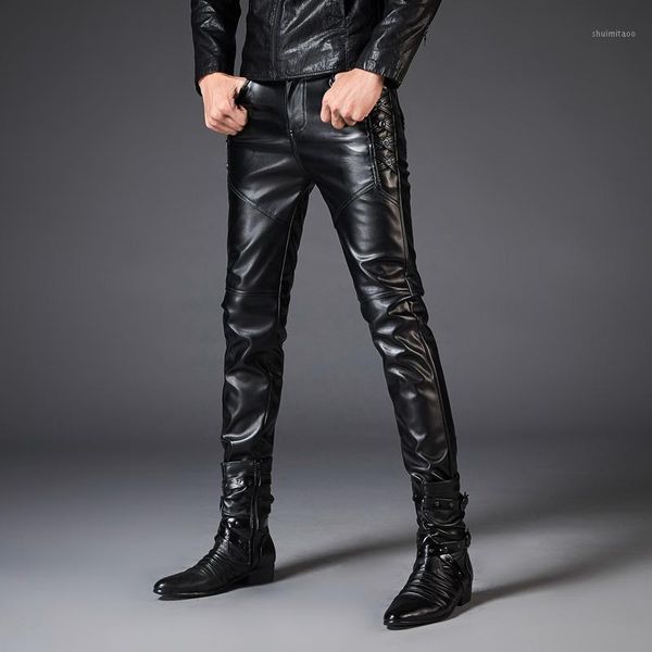 punk rock men's leather pants male style slim pu leather motorcycle casual pants for men streetwear hip hop1, Black
punk rock men's leather pants male style slim pu leather motorcycle casual pants for men streetwear hip hop1, Black