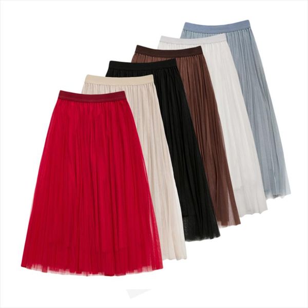 women skirts spring summer princess tulle skirts womens mesh pleated a line saia female high waist tutu faldas mujer moda, Black
women skirts spring summer princess tulle skirts womens mesh pleated a line saia female high waist tutu faldas mujer moda, Black