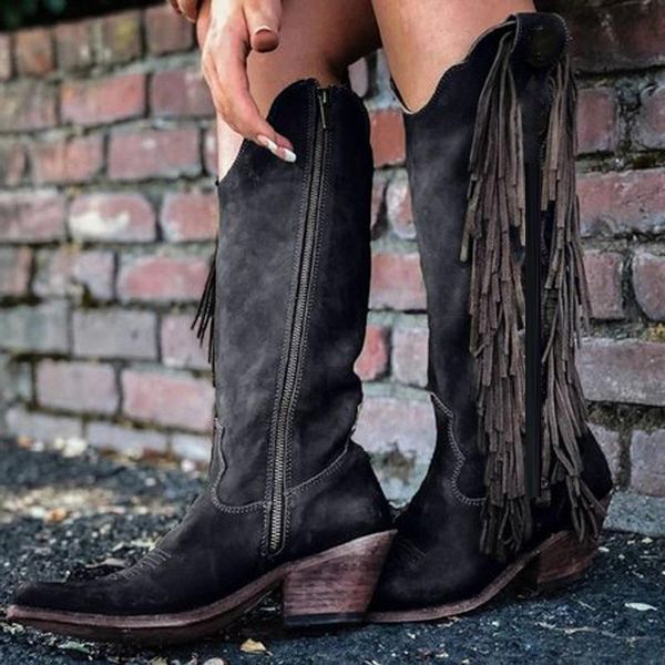 boots leather women vintage tassel leopard riding tall autumn winter warm pointed toe ladies cowboy, Black
boots leather women vintage tassel leopard riding tall autumn winter warm pointed toe ladies cowboy, Black