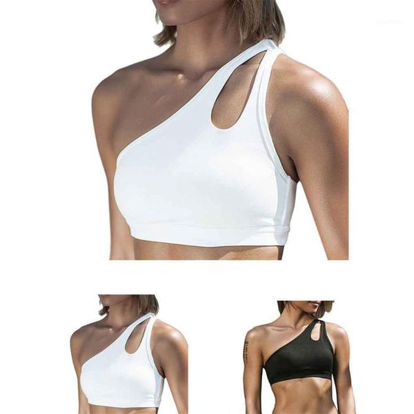 gym clothing women one shoulder solid bra shockproof padded workout underwear vest yoga running sport1, White;black
gym clothing women one shoulder solid bra shockproof padded workout underwear vest yoga running sport1, White;black