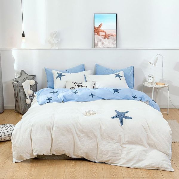 bedding sets washed cotton brief style 4pcs embroidery duvet cover pillowcase bed sheet 4 pieces soft home set blue stars1
bedding sets washed cotton brief style 4pcs embroidery duvet cover pillowcase bed sheet 4 pieces soft home set blue stars1