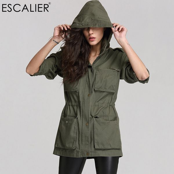 escalier women anorak army green camouflage cotton long sleeved pockets zipper hooded collar coat 1026, Tan;black
escalier women anorak army green camouflage cotton long sleeved pockets zipper hooded collar coat 1026, Tan;black