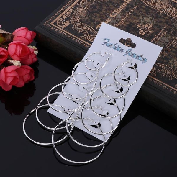 6 pairs vintage dangle big circle hoop earrings women steampunk ear clip simple accessories1, Golden;silver
6 pairs vintage dangle big circle hoop earrings women steampunk ear clip simple accessories1, Golden;silver
