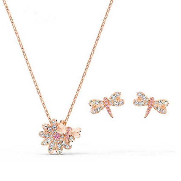 2020 love in the garden of elements champagne daisy daisy dragonfly pendant earrings necklace set diamond set, Silver
2020 love in the garden of elements champagne daisy daisy dragonfly pendant earrings necklace set diamond set, Silver