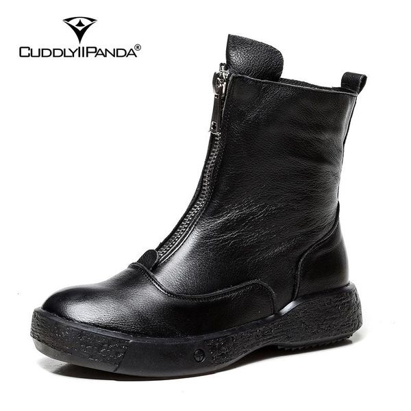 boots cuddlyiipanda women fashion ankle cow leather front zipper short winter warm spring autumn handmade, Black
boots cuddlyiipanda women fashion ankle cow leather front zipper short winter warm spring autumn handmade, Black
