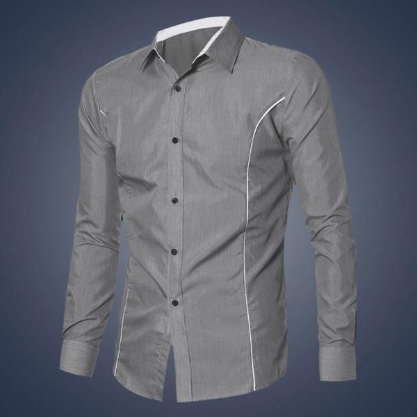 men's casual shirts fashion mens luxury long sleeve slim fit stylish dress drop blouse w329, White;black
men's casual shirts fashion mens luxury long sleeve slim fit stylish dress drop blouse w329, White;black