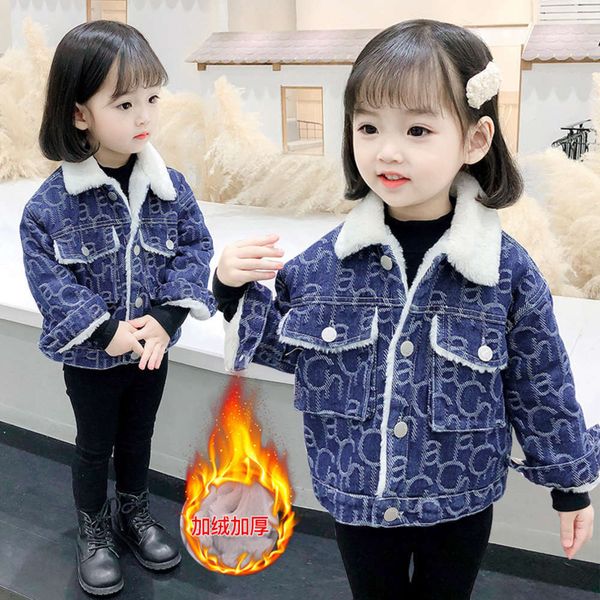 children's winter clothing denim plush 2020 thickened et girls' warm cloth fashion o3y8, Black
children's winter clothing denim plush 2020 thickened et girls' warm cloth fashion o3y8, Black