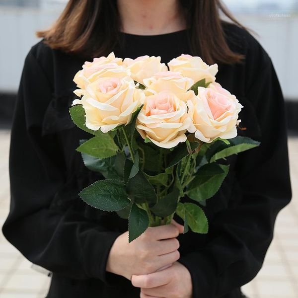 decorative flowers & wreaths 10pcs/set artificial silk french rose floral bouquet fake flower table daisy wedding home decor party flores1
decorative flowers & wreaths 10pcs/set artificial silk french rose floral bouquet fake flower table daisy wedding home decor party flores1