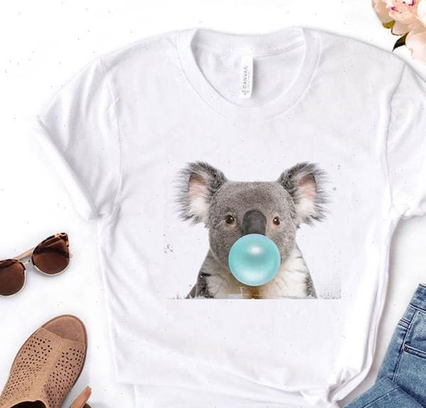 koala chewing gum print women tshirt cotton casual funny t shirt gift for lady yong girl tee pm 134, White
koala chewing gum print women tshirt cotton casual funny t shirt gift for lady yong girl tee pm 134, White