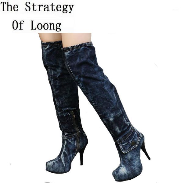 boots platform women vintage thin high heel denim buckle knight over the knee spring autumn jeans long 1608201, Black
boots platform women vintage thin high heel denim buckle knight over the knee spring autumn jeans long 1608201, Black