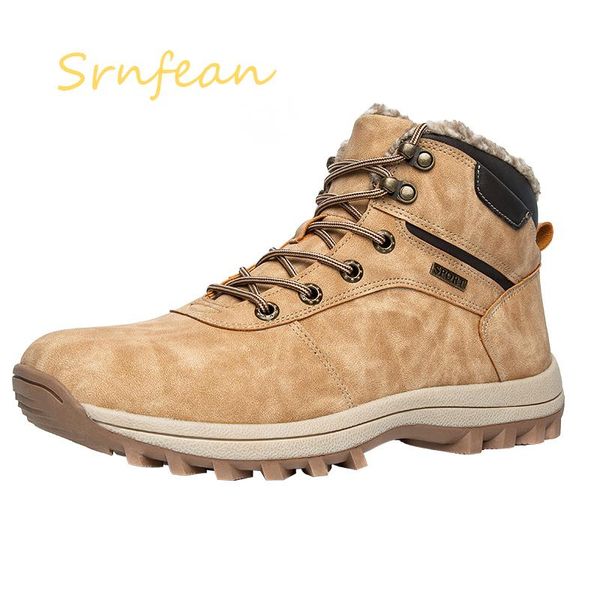 couple winter snow boots warm plush men's boots waterproof leather ankle outdoor non-slip men's hiking sneakers, Black
couple winter snow boots warm plush men's boots waterproof leather ankle outdoor non-slip men's hiking sneakers, Black