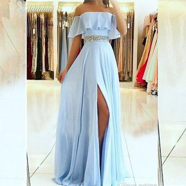 modern prom dresses off shoulder high side split sweep train chiffon formal party evening gowns beads special occasion dre1, White;black
modern prom dresses off shoulder high side split sweep train chiffon formal party evening gowns beads special occasion dre1, White;black