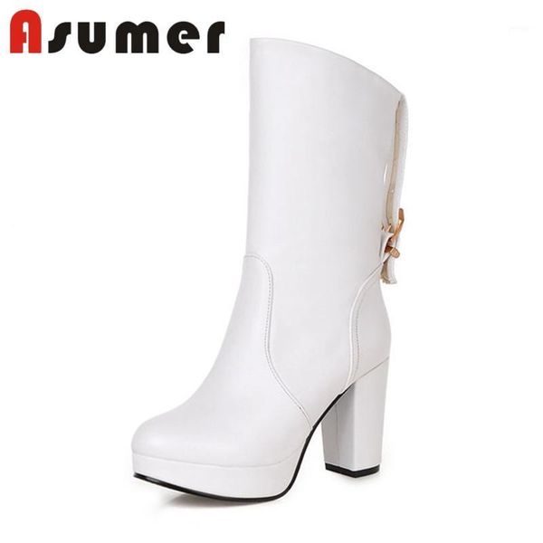 boots asumer 2021 solid metal decoration mid calf for women round toe high heels daily fashion pu winter1, Black
boots asumer 2021 solid metal decoration mid calf for women round toe high heels daily fashion pu winter1, Black