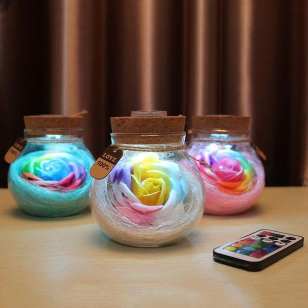 eternal rose soap flower colorful wishing bottle with remote control adjustable led lights artificial flowers in preserved glass 
eternal rose soap flower colorful wishing bottle with remote control adjustable led lights artificial flowers in preserved glass