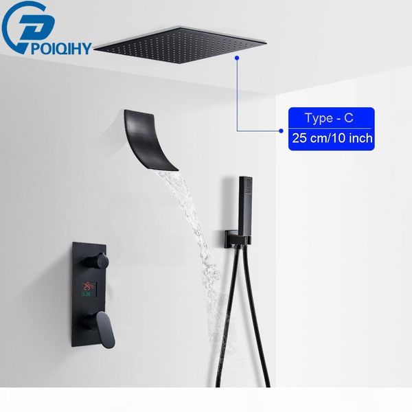 matte black shower faucet set lcd digital display waterfall bath shower mixer tap 2 3 ways diverter mixer handheld spray system bbygej
matte black shower faucet set lcd digital display waterfall bath shower mixer tap 2 3 ways diverter mixer handheld spray system bbygej