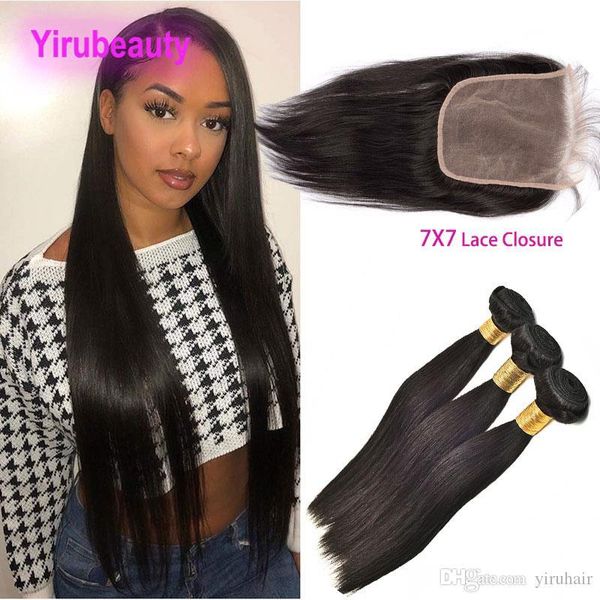 brazilian virgin hair 3 bundles with 7x7 lace closure straight remy hair extensions with 7 by 7 lace closure middle three part, Black;brown 
brazilian virgin hair 3 bundles with 7x7 lace closure straight remy hair extensions with 7 by 7 lace closure middle three part, Black;brown