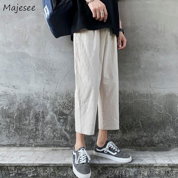 pants men solid summer linen ankle-length summer breathable chic all-match thin korean style harajuku cool 3xl fashion retro, Black
pants men solid summer linen ankle-length summer breathable chic all-match thin korean style harajuku cool 3xl fashion retro, Black