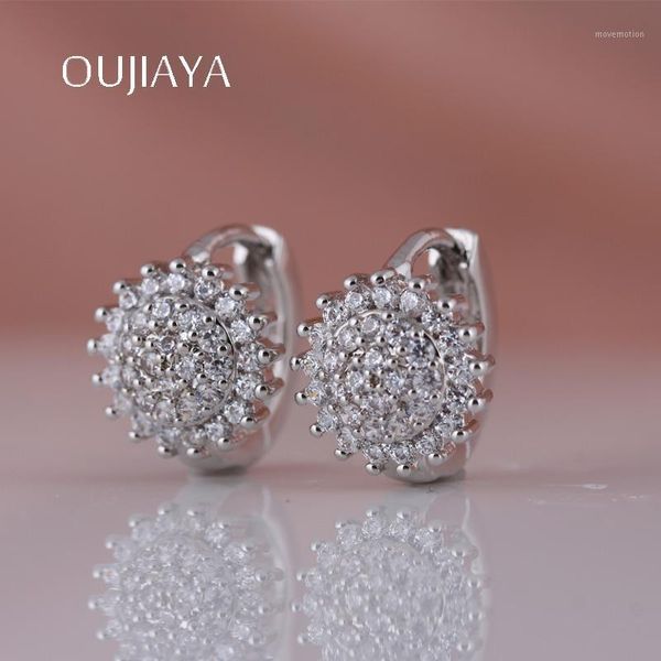 oujiaya simple exquisite 585 rose gold round earrings natural zircon fine jewelry women dangle earrings ru party wedding a591, Silver
oujiaya simple exquisite 585 rose gold round earrings natural zircon fine jewelry women dangle earrings ru party wedding a591, Silver